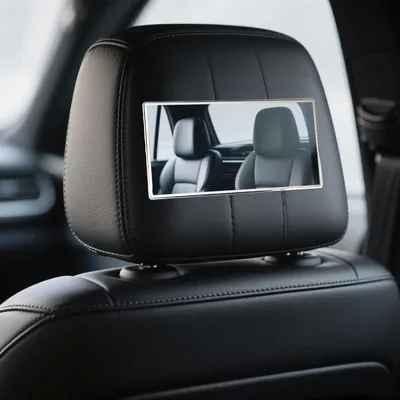 Image de Miroir de maquillage haute définition pour pare-soleil de voiture, en acier inoxydable