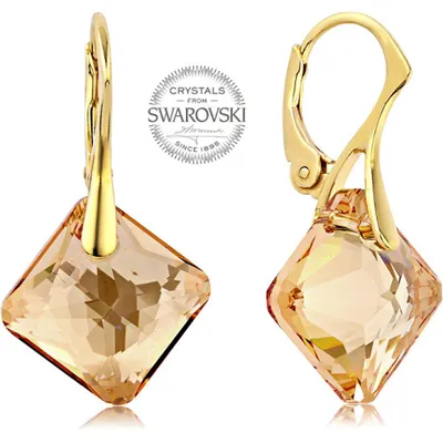 Image de Boucles d'oreilles avec cristaux dorés Princesse