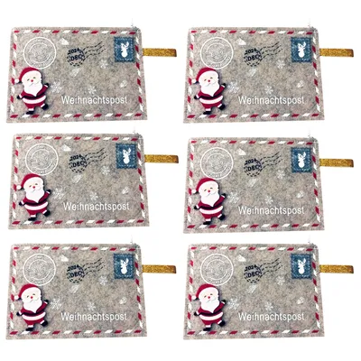 Produktbild von 6 x Süße kleine Filztaschen mit Reißverschluss für Geldgeschenke 19 x 13 cm - Filztaschen für Geldgeschenke - Geldgeschenkverpackung Filz