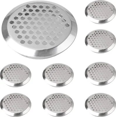 Produktbild von 20 Stück Edelstahl Lüftungsgitter Rund Belüftungsgitter, 53mm Edelstahl Lüftungsloch mit rundem Maschennetz, runde Belüftungsabdeckung Entlüftungsloch für Outdoor, Küche, Kleiderschrank