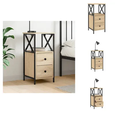 Image de vidaXL Table de nuit Chêne Sonoma 34x35,5x70 cm Bois composite - Tables de chevet