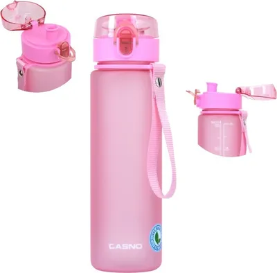 Produktbild von Casno Trinkflasche Wasserflasche auslaufsichere Sportflasche BPA-frei Tritan Gym Flasche 560ml Rosa