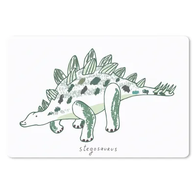 Produktbild von MuchoWow® Schreibtischunterlage Kinderzimmer - Dinosaurier - Stegosaurus - Junge - Mädchen - Kind 60x40 cm - XXL Mauspad - Großes Mauspad
