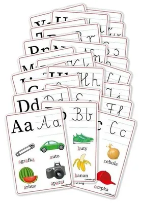 Immagine prodotto di LearnHow Plansze edukacyjne A4 - Alfabet (23 karty)