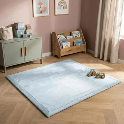 Produktbild von Volero - Spielmatte Baby Quadratisch - Jip Blau - 200x200 cm - Kinderzimmer, Babyzimmer - Klassik
