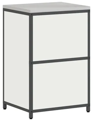 Produktbild von Küchenaufbewahrung mit Regal mit Tür Weiß 60 x 50 x 92 cm Stahl