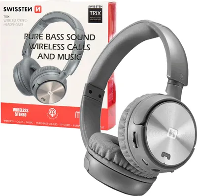 Imagen del producto de Swissten TRIX, inalámbricos, 20 - 20000 Hz, auriculares, color plateado