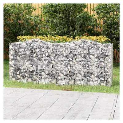Produktbild von Gewölbtes Gabionen-Hochbeet 200x50x100 cm aus verzinktem Eisen