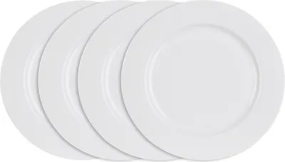 Produktbild von Speiseteller - Weiß - Ø 26,5 cm - Bone China - 4er Set