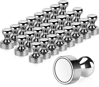 Produktbild von 100 Stück Neodym Magnete, Extrem Stark Metall Magneten 12 x 16mm - Edelstahl Kegelmagnete Pinnwand Magnete für Magnettafel, Whiteboard