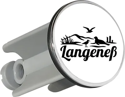 Produktbild von Huuraa Waschbeckenstöpsel Langeneß Strandmotiv 4cm höhenverstellbar Abflussstopfen Geschenkidee