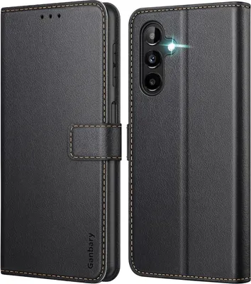 Obrázok produktu pre Puzdro na mobilný telefón Samsung Galaxy A13 5G/A04s čierne kožené puzdro flipcase