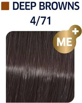 Produktbild von Wella Haartönung Koleston Perfect Me+ Permanente Creme-Haarfarbe 4/71 Medium Brown Brown Ash
