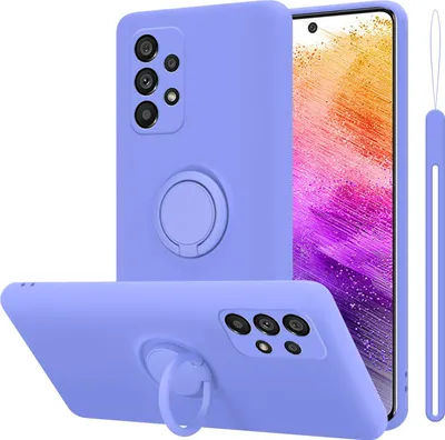 Produktbild von Cadorabo Hülle für Samsung Galaxy A73 5G Schutz Hülle in Lila Handyhülle TPU Etui Case Cover