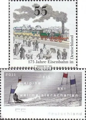 Produktbild von Briefmarken BRD (BR.Deutschland) 2010 Mi 2833,2834 (kompl.Ausg.) gestempelt Eisenbahn