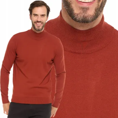 Obrázek produktu pro Elegantní MALE SWEER polokrční svetr Klasický módní svetr se stojáčkem MORAJ S