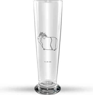Produktbild von Mr. & Mrs. Panda Bierglas Meerschweinchen Weisheit - Transparent - Geschenk, Wunderland, Motivation, Realität, Glasbierglas, Trinkglas, Bier Glas, Wunder, Glasbecher
