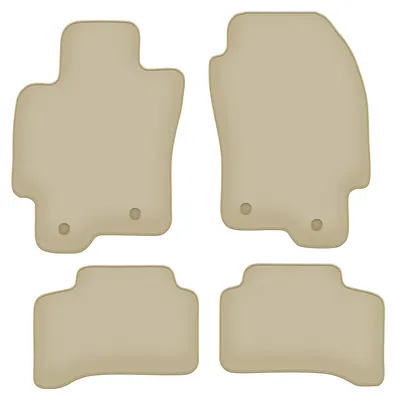 Image de Tapis de sol velours PREMIUM beige compatibles avec Jaguar X-Type (2001-2009, break, break, berline) – avec fixations – sur‑mesure