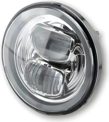 Obrázek produktu pro Vložka světlometu HIGHSIDER LED TYP 7 s kroužkem parkovacího světla, kulatá, chromovaná, 5 3/4 palce, chromovaná