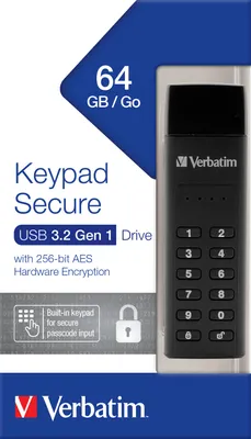 Produktbild von Verbatim Keypad Secure Usb 3.0 Drive 64Gb