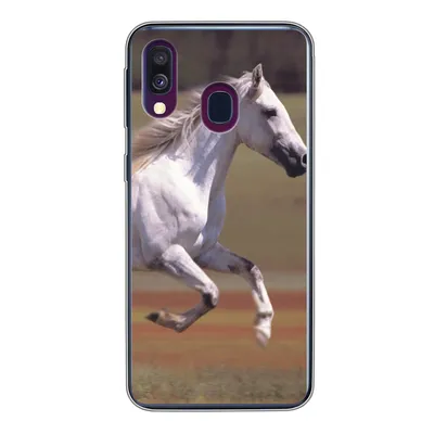 Produktbild von MuchoWow® Handyhülle Schutzhülle Hülle für Samsung Galaxy A40 Pferd - Licht - Gras Silikon Softcase Handy Hülle - Handy-Tasche