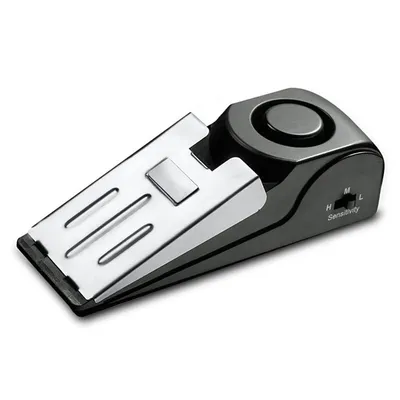 Produktbild von Türstopper mit Alarmfunktion,120 dB, Türstopper Alarm mit 3 Empfindlichkeitsstufen, Anti-Einbruch Türkeil, tragbarer Türspalt Alarm, Schwarz