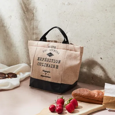 Produktbild von Frische Lunchtasche in Jute-Optik, 35 x 18 x 26 cm