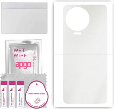 Produktbild von apgo Rückseite Schutzfolie, Skin, kompatibel mit Infinix Note 12 2023, Hinten Displayschutzfolie aus Vinylfolie, kratzfest, einfache Montage - Matt Transparent