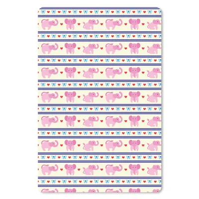 Produktbild von MuchoWow® Mauspad Mousepad Rosa - Elefant - Linie - Design 18x27 cm - Mousepads - Maus Mat - Pad - Mausunterlage
