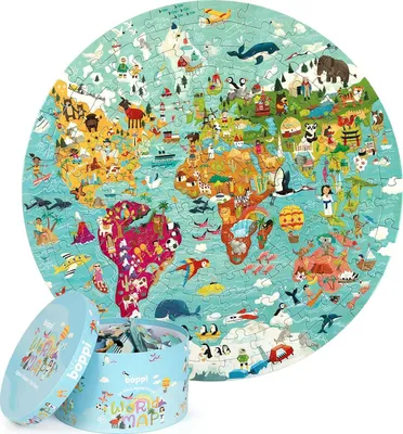 Produktbild von Boppi - Weltkarte- rond Puzzle