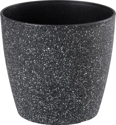 Image de Pot de fleurs Strend Pro Stone, 23x20,5 cm, noir, effet pierre