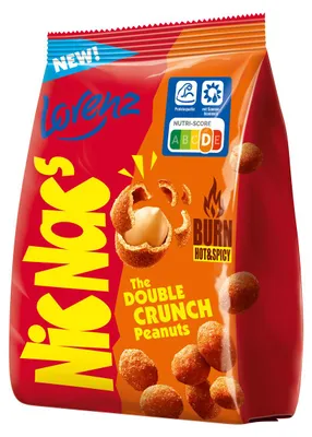 Obrázek produktu pro NicNacs Burn Hot and Spicy Arašídy s pikantním kořením 110g