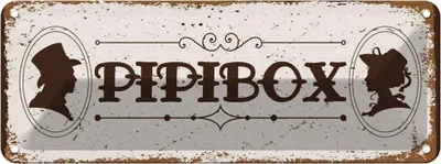 Produktbild von vianmo Blechschild 10x27 cm Pipibox