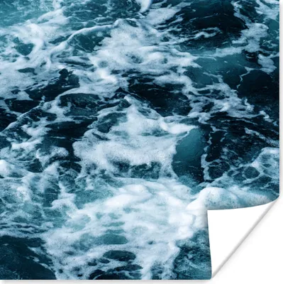 Produktbild von MuchoWow® Poster Wasser - Blau - Golf 50x50 cm - Wohnzimmerdekoration