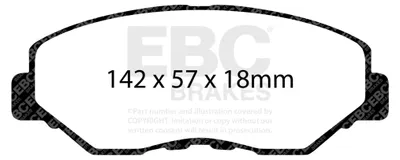 Obrázok produktu pre EBC Sada brzdových doštičiek YELLOWSTUFF Predná Honda 45022S9AA01