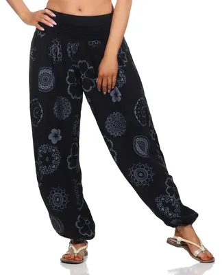 Produktbild von Haremshose Damen Sommerhose luftig weites Bein BOHO Hose Gr. 36-48 Yoga