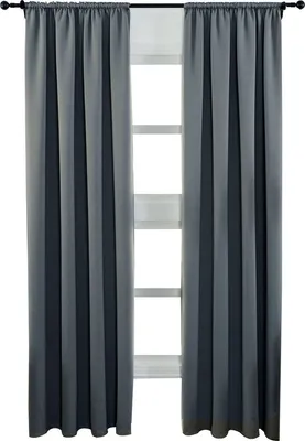 Immagine prodotto di Set di tende - 2 pezzi - Grigio scuro - Oscuranti - Velluto - 135x175cm