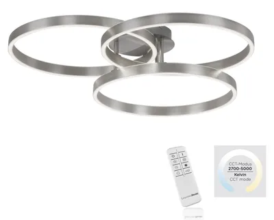 Image de PAUL NEUHAUS Plafonnier à LED 6233-55 acier, 48 W, 5000 lm, CCT