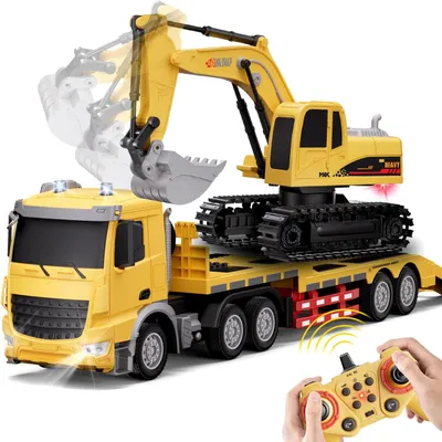 Produktbild von RC-Auto Ferngesteuerter Bagger, RC LKW Abschleppwagen mit Laderampe