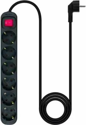 Imagen del producto de Nanocable Regleta 6 tomas con interruptor