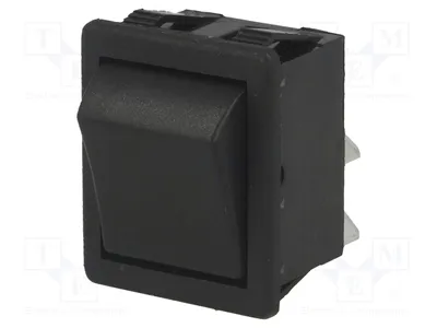 Image de 1 interrupteur OFF-ON, position 2, 16A/250VAC, noir. Référence manquante : C1550ATMBB. Type : bascule