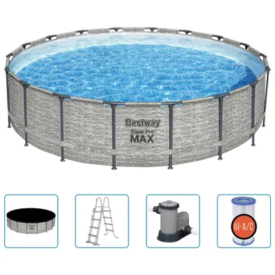 Produktbild von Bestway Power Steel Swimmingpool 549x122 cm