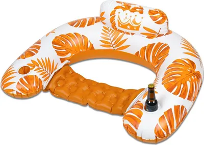 Produktbild von ASKSA Aufblasbarer Poolsessel Schwimmsitz Luftmatratze Pool Mit Getraenkehalter Wasser Wasserhaengematte Luftmatratze Erwachsene,Braun