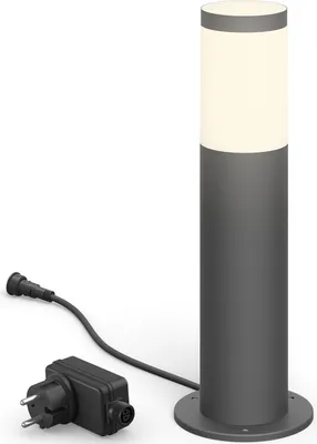 Produktbild von Philips Sockel-/Wegeleuchte, Sockel-/Wegeleuchte, 6 W, Außensockel-/Pfostenbeleuchtung, Anthrazit, Metall, IP44, Terrasse, Garten, II