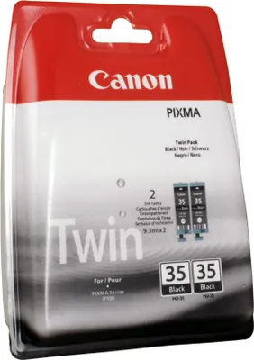 Produktbild von Canon PGI-35 BK Twin Pack, Schwarz, 2 Stück(e), 382 Seiten, Doppelpack
