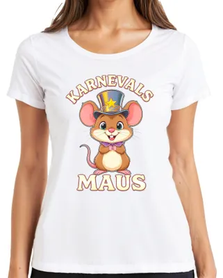 Produktbild von Karnevals Maus Fasching Karneval Kostüm süß lustig Geschenk Damen T-Shirt, Weiß, XL