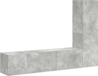 Produktbild von vidaXL 3-tlg. TV-Schrank-Set Betongrau Holzwerkstoff
