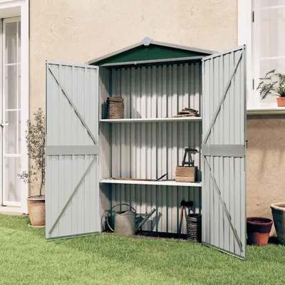Zdjęcie produktu dla Vidaxl Szopa ogrodowa 116x45x175 cm ocynkowana Stahlgrün