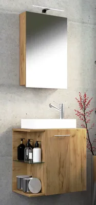 Produktbild von VCM 3-tlg Set | Waschplatz für Gäste WC | Gästebad | Waschtisch Toilette | Badezimmer Set - Hausa SC