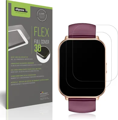 Produktbild von 2x Full Cover Schutzfolie matt für HUAKUA 1.85 Zoll Smartwatch Panzerfolie Anti-Shock